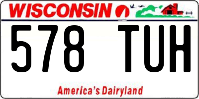 WI license plate 578TUH