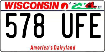 WI license plate 578UFE