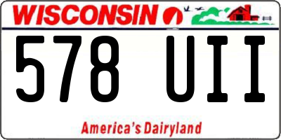 WI license plate 578UII