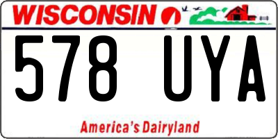 WI license plate 578UYA