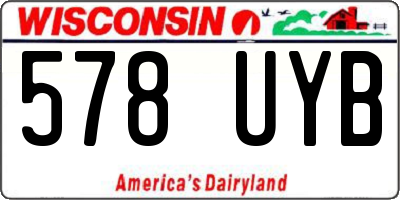 WI license plate 578UYB