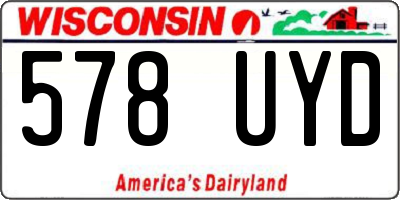 WI license plate 578UYD