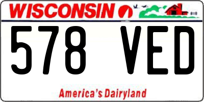 WI license plate 578VED