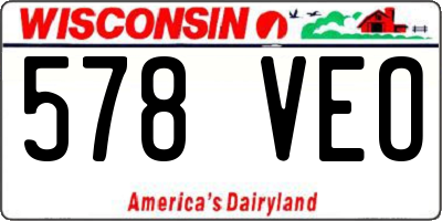 WI license plate 578VEO