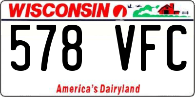 WI license plate 578VFC