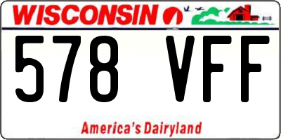 WI license plate 578VFF