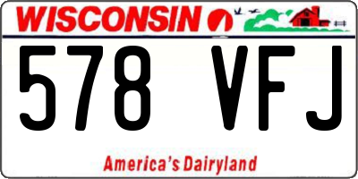 WI license plate 578VFJ