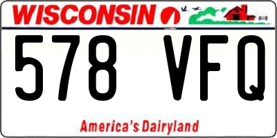 WI license plate 578VFQ