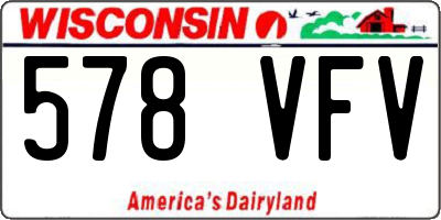 WI license plate 578VFV