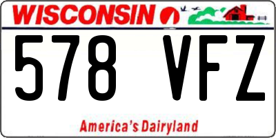 WI license plate 578VFZ