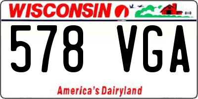 WI license plate 578VGA