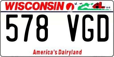 WI license plate 578VGD