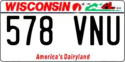 WI license plate 578VNU