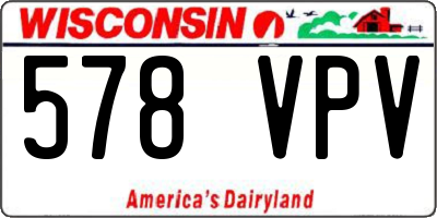 WI license plate 578VPV