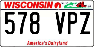 WI license plate 578VPZ