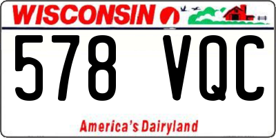 WI license plate 578VQC