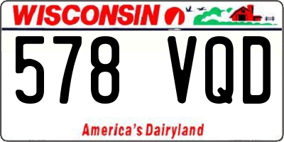 WI license plate 578VQD