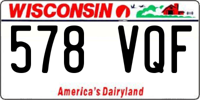 WI license plate 578VQF