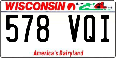 WI license plate 578VQI
