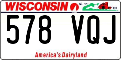 WI license plate 578VQJ