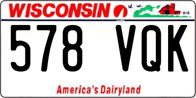 WI license plate 578VQK