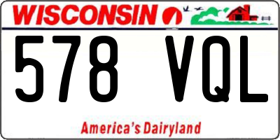 WI license plate 578VQL