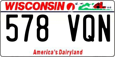 WI license plate 578VQN