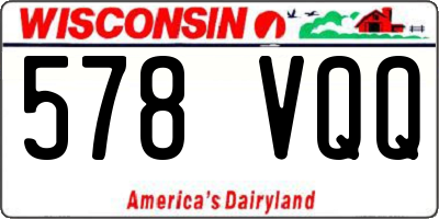 WI license plate 578VQQ