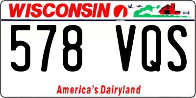 WI license plate 578VQS