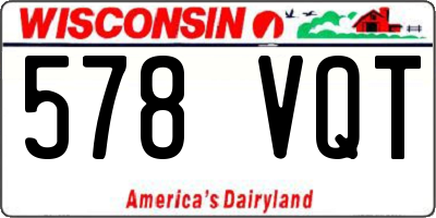 WI license plate 578VQT