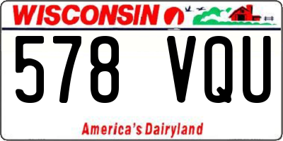 WI license plate 578VQU