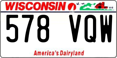 WI license plate 578VQW