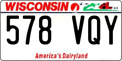 WI license plate 578VQY