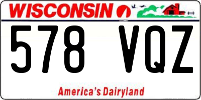 WI license plate 578VQZ
