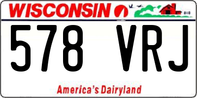 WI license plate 578VRJ