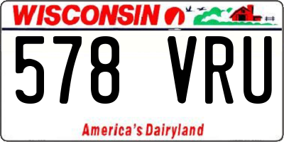 WI license plate 578VRU