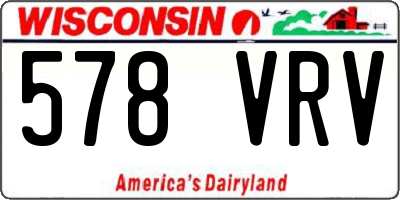WI license plate 578VRV