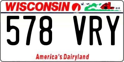WI license plate 578VRY