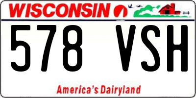 WI license plate 578VSH