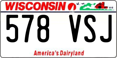 WI license plate 578VSJ