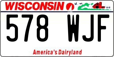 WI license plate 578WJF