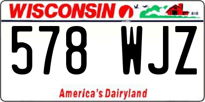 WI license plate 578WJZ