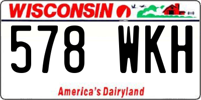 WI license plate 578WKH