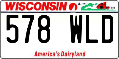 WI license plate 578WLD