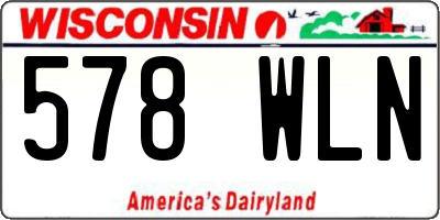 WI license plate 578WLN