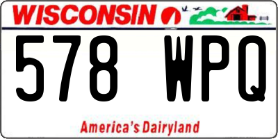 WI license plate 578WPQ