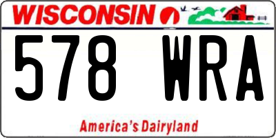 WI license plate 578WRA
