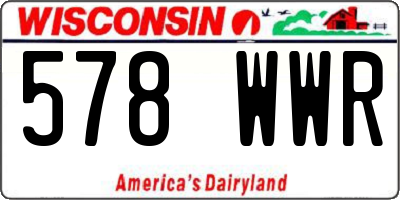 WI license plate 578WWR
