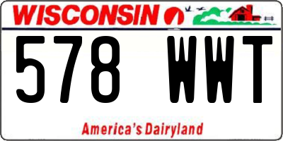 WI license plate 578WWT