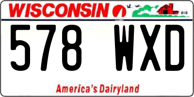 WI license plate 578WXD